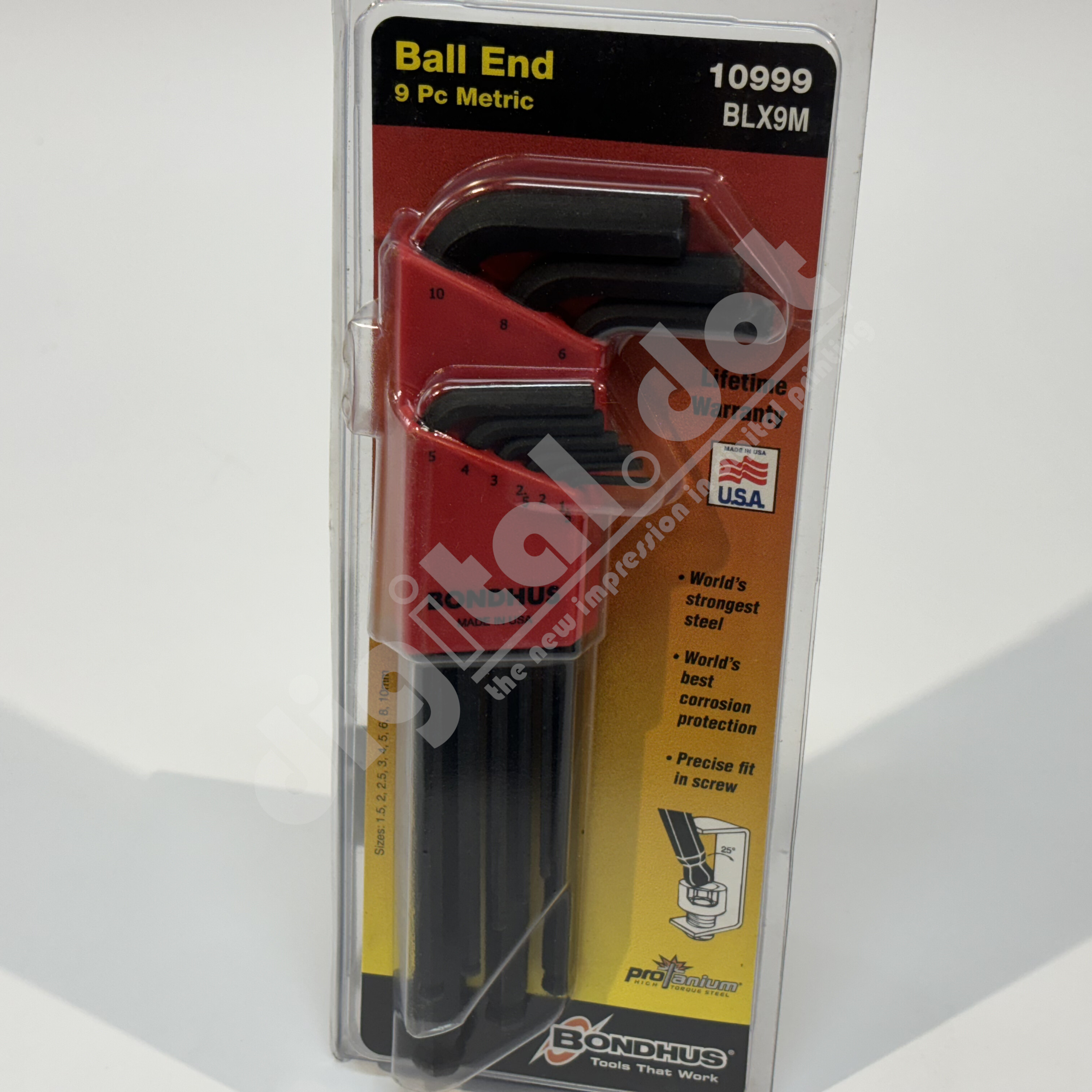 Ball End Hex Key Set (Kit=9 Pcs - Metric)